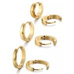 Jstyle Stainless Steel Mens Womens Hoop Earrings Huggie Ear Piercings