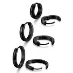 Jstyle Stainless Steel Mens Womens Hoop Earrings Huggie Ear Piercings