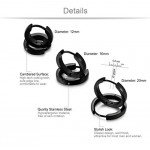 Jstyle Stainless Steel Mens Womens Hoop Earrings Huggie Ear Piercings