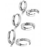 Jstyle Stainless Steel Mens Womens Hoop Earrings Huggie Ear Piercings
