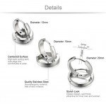 Jstyle Stainless Steel Mens Womens Hoop Earrings Huggie Ear Piercings
