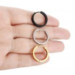 Jstyle Stainless Steel Mens Womens Hoop Earrings Huggie Ear Piercings