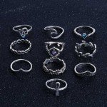 KISS WIFE 10 Pcs/Set Bohemian Ring Vintage Rings Leaves twisted Flower cross Ring For 2017 Fashion KISS WIFE 10 Pcs/Set Bohemian Ring Vintage Rings Leaves twisted Flower cross Ring For 2017 Fashion