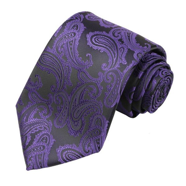 KissTies Mens Necktie Paisley Tie + Gift Box