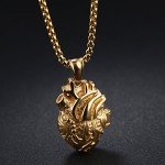 LBFEEL Stainless Steel Anatomical Organ Heart Pendant Necklace for Men in 3 Colors With a Gift Box