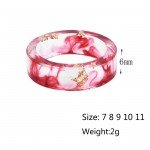 LIEBE ENGEL Hot Sale 8 Colors Gold Foil Paper Inside Resin Ring For Women And Men Jewelry Colorful High Quality Handmade Ring