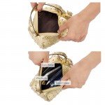 LOVEVOOK brand chain shoulder bag for women small handbag purse with rivets female tassel crossbody bags mini clutch Gold/Black
