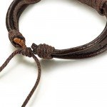 LOYALLOOK 15pcs Men Women Linen Hemp Cords Wood Beads Ethnic Tribal Bracelets Leather Wristbands