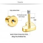 LOYALLOOK 3 Pairs Stainless Steel Moon Star and heart Plain Stud Earrings for Women and Girls