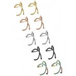 LOYALLOOK 5Pairs Stainless Steel 20 Gauge Cross X Ear Cuff Non-Pierced Clip On Earrings Fake Ear Nose Cartilage Earrings Ring Adjustable LOYALLOOK 5Pairs Stainless Steel 20 Gauge Cross X Ear Cuff Non-Pierced Clip On Earrings Fake Ear Nose Cartilage Earrings Ring Adjustable