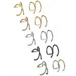 LOYALLOOK 5Pairs Stainless Steel 20 Gauge Cross X Ear Cuff Non-Pierced Clip On Earrings Fake Ear Nose Cartilage Earrings Ring Adjustable LOYALLOOK 5Pairs Stainless Steel 20 Gauge Cross X Ear Cuff Non-Pierced Clip On Earrings Fake Ear Nose Cartilage Earrings Ring Adjustable