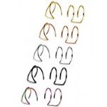LOYALLOOK 5Pairs Stainless Steel 20 Gauge Cross X Ear Cuff Non-Pierced Clip On Earrings Fake Ear Nose Cartilage Earrings Ring Adjustable LOYALLOOK 5Pairs Stainless Steel 20 Gauge Cross X Ear Cuff Non-Pierced Clip On Earrings Fake Ear Nose Cartilage Earrings Ring Adjustable