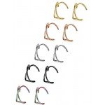 LOYALLOOK 5Pairs Stainless Steel 20 Gauge Cross X Ear Cuff Non-Pierced Clip On Earrings Fake Ear Nose Cartilage Earrings Ring Adjustable LOYALLOOK 5Pairs Stainless Steel 20 Gauge Cross X Ear Cuff Non-Pierced Clip On Earrings Fake Ear Nose Cartilage Earrings Ring Adjustable