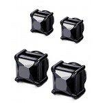 LOYALLOOK Stainless Steel Stud Earrings for Women Mens Non-piercing Magnetic Earrings Square Cubic Zirconia