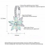 LUOTEEMI Cute Romantic Lovely Clear Stone Flower Shape Convenient Simple Stud Earrings Copper Cubic Zirconia For Women Party