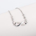 LZESHINE Trendy Silver Color New 8 Shape Geometric Adjustable Charm Bracelets & Bangles For Women Fashion Jewelry gift