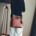 Lady Vintage Bucket Bags Handbags Bolsa Feminina Scrub Women Bucket Bag Tassel Messenger Bag Retro Shoulder Bag Simple Crossbody