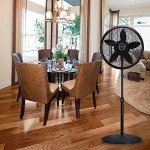 Lasko 1827 Elegance & Performance Pedestal Fan, Black