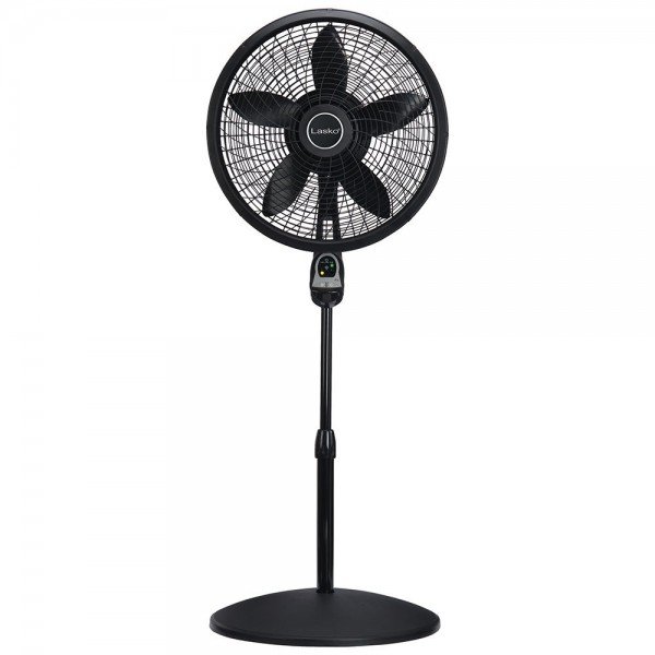 Lasko 1843 18" Remote Control Cyclone Pedestal Fan, Black