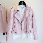 Leather Jacket 2018 Women's New Year Design PU Leather Jacket Soft Leather Coat Slim Lapel Motorcycle Jacket Black Pink Leather Jacket 2018 Women's New Year Design PU Leather Jacket Soft Leather Coat Slim Lapel Motorcycle Jacket Black Pink