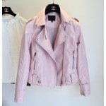 Leather Jacket 2018 Women's New Year Design PU Leather Jacket Soft Leather Coat Slim Lapel Motorcycle Jacket Black Pink Leather Jacket 2018 Women's New Year Design PU Leather Jacket Soft Leather Coat Slim Lapel Motorcycle Jacket Black Pink