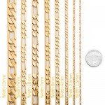 Lifetime Jewelry Figaro Chain 11MM, 24K Gold Over Semi-Precious Metals, Premium Fashion Jewelry, Hip Hop, Comes in a Box or Pouch for Gifts, Guaranteed for Life, 18 to 36 Inches