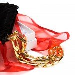 Lifetime Jewelry Figaro Chain 11MM, 24K Gold Over Semi-Precious Metals, Premium Fashion Jewelry, Hip Hop, Comes in a Box or Pouch for Gifts, Guaranteed for Life, 18 to 36 Inches