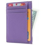 Linscra Leather RFID Blocking Minimalist Credit Card Holder Slim Pocket Wallets for Men & Women