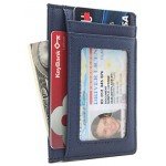 Linscra Leather RFID Blocking Minimalist Credit Card Holder Slim Pocket Wallets for Men & Women