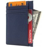 Linscra Leather RFID Blocking Minimalist Credit Card Holder Slim Pocket Wallets for Men & Women