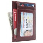 Linscra Leather RFID Blocking Minimalist Credit Card Holder Slim Pocket Wallets for Men & Women