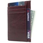 Linscra Leather RFID Blocking Minimalist Credit Card Holder Slim Pocket Wallets for Men & Women