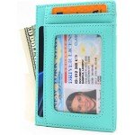 Linscra Leather RFID Blocking Minimalist Credit Card Holder Slim Pocket Wallets for Men & Women