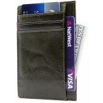 Linscra Leather RFID Blocking Minimalist Credit Card Holder Slim Pocket Wallets for Men & Women