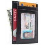 Linscra Leather RFID Blocking Minimalist Credit Card Holder Slim Pocket Wallets for Men & Women