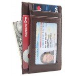 Linscra Leather RFID Blocking Minimalist Credit Card Holder Slim Pocket Wallets for Men & Women