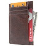 Linscra Leather RFID Blocking Minimalist Credit Card Holder Slim Pocket Wallets for Men & Women