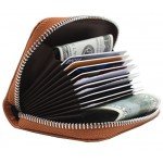 Linscra Leather RFID Blocking Minimalist Credit Card Holder Slim Pocket Wallets for Men & Women