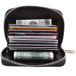 Linscra Leather RFID Blocking Minimalist Credit Card Holder Slim Pocket Wallets for Men & Women