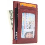 Linscra Leather RFID Blocking Minimalist Credit Card Holder Slim Pocket Wallets for Men & Women