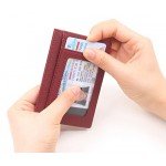 Linscra Leather RFID Blocking Minimalist Credit Card Holder Slim Pocket Wallets for Men & Women