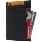 Linscra Leather RFID Blocking Minimalist Credit Card Holder Slim Pocket Wallets for Men & Women