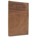 Linscra Leather RFID Blocking Minimalist Credit Card Holder Slim Pocket Wallets for Men & Women