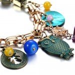 Lovelychica Vintage 5PCS Multi Layer Bracelets Turquoise Triangle Knot Stackable Open Cuff Bracelet Set Bangle Women