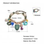 Lovelychica Vintage 5PCS Multi Layer Bracelets Turquoise Triangle Knot Stackable Open Cuff Bracelet Set Bangle Women