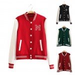 M logo classical bomber ladies jacket women coat female autumn casual cardigan team patchwork Baseball o-neck tops bolero 2017 M logo classical bomber ladies jacket women coat female autumn casual cardigan team patchwork Baseball o-neck tops bolero 2017