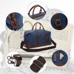 MARKROYAL Canvas Leather Men Travel Bags Carry on Luggage Bags Men Duffel Bags Travel Tote Large Weekend Bag Overnight