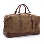 MARKROYAL Canvas Leather Men Travel Bags Carry on Luggage Bags Men Duffel Bags Travel Tote Large Weekend Bag Overnight
