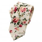 Mantieqingway Men's Cotton Printed Floral Neck Tie