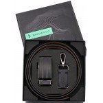 Marino Men’s Genuine Leather Ratchet Dress Belt With Automatic Buckle, Enclosed in an Elegant Gift Box